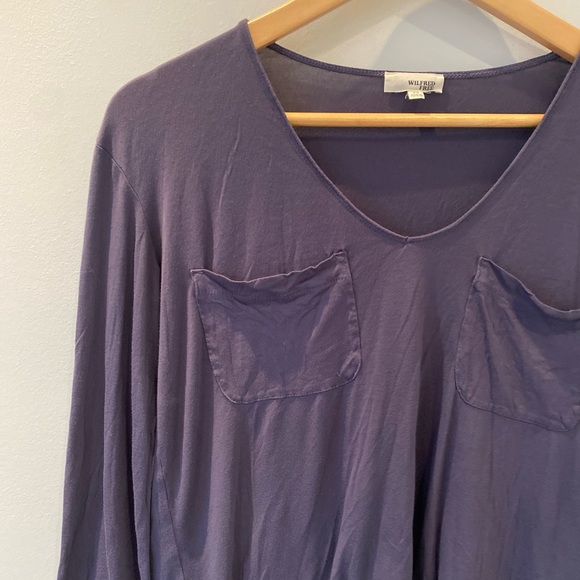 Aritzia Wilfred Free women’s XS long sleeve v-neck top - Picture 3 of 6